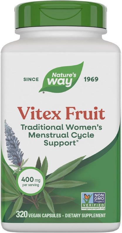 Nature's Way Vitex Fruit, Traditional Menstrual Support, 320 Capsules