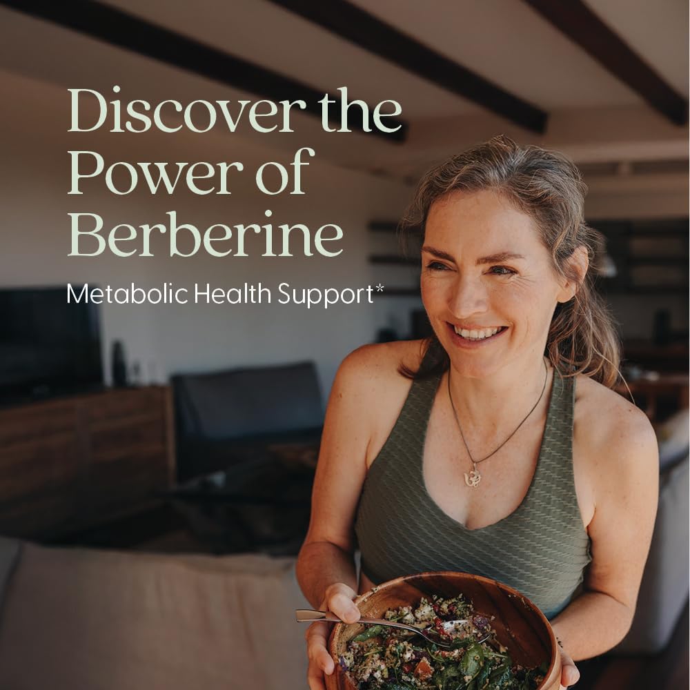New Chapter Berberine Supplement - Super-Potent Berberine 1000 mg, 30x Concentrated Indian Barberry Extract to Support Metabolic Health + Heart Health + Glucose Support, Vegan, Gluten-free, 60 Count - görsel 2