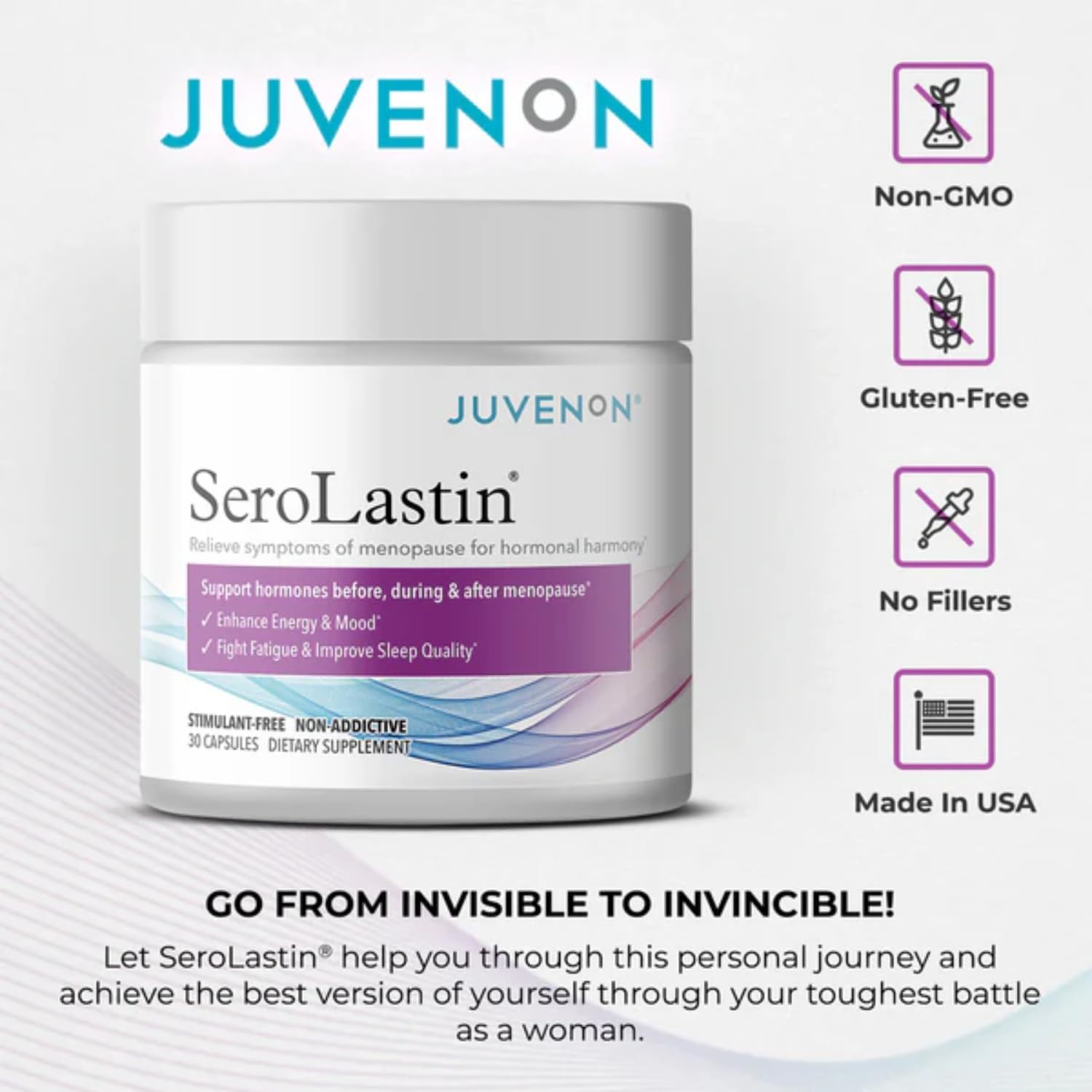 Juvenon Menopause Support Supplement - Mood, Hot Flashes, Energy & Sleep (30 Capsules) - görsel 6