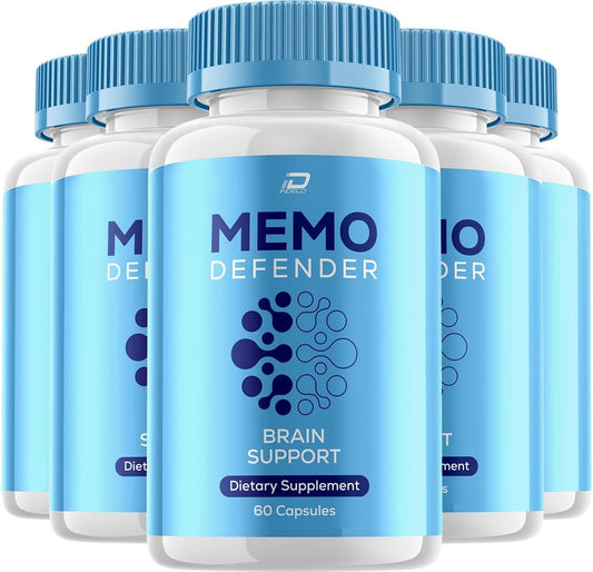 Memo Defender Brain Supplement Capsules – MemoDefender All-Natural Maximum Strength Formula Focus Capsules, MemoDefend Nootropic Support and Reviews (5 Pack – 300 Capsules)