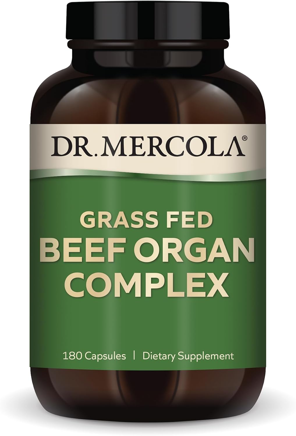 Dr. Mercola Grass-Fed Beef Organ Complex - Freeze-Dried Organ Blend - Non-GMO - Gluten-Free - 180 Capsules - görsel 1
