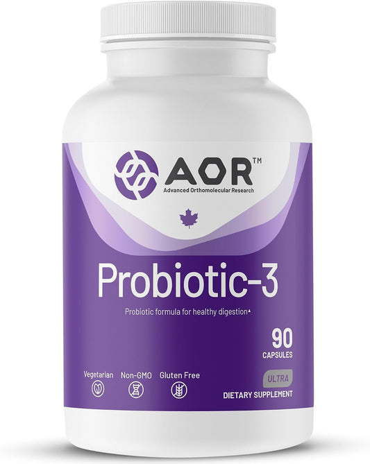 AOR Probiotic 3, 90 Capsules – Daily Digestive Balance and Gut Health