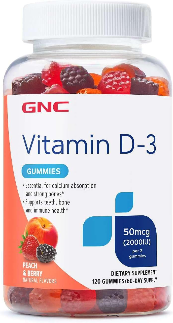 GNC Vitamin D-3 Gummies - Bone Health and Immune Support, 120 Gummies - görsel 2