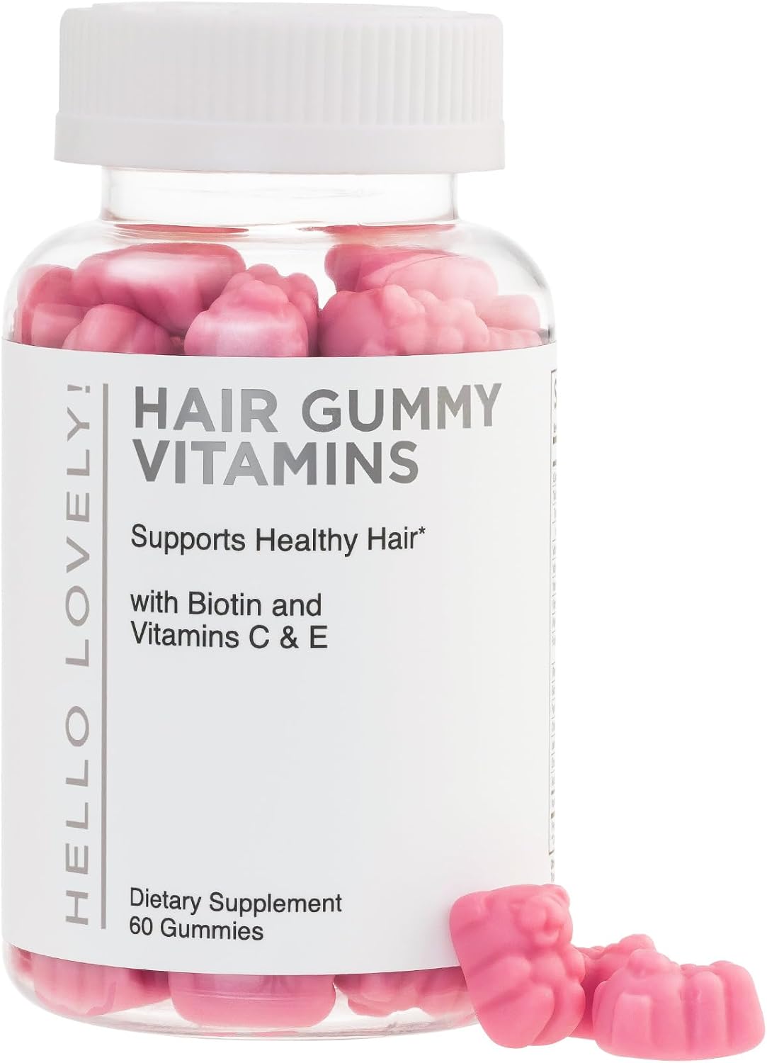 Hair Vitamin Gummies with Biotin – Vitamins E, C & Zinc for Normal Hair and Skin, Premium Vegetarian & Non-GMO – Natural Support for Healthy-Looking Hair, Skin & Nails – 120 Gummy Bears - görsel 10