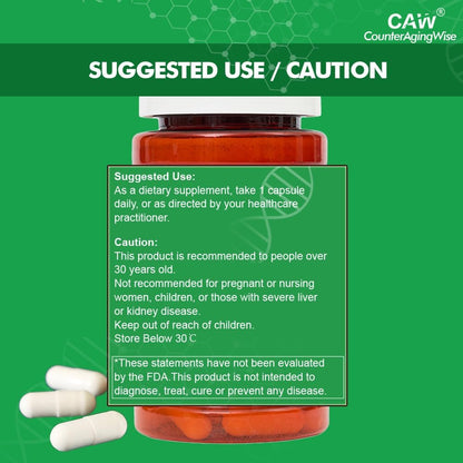 CAW Nano Cycloastragenol 25mg – Enhanced Absorption with Enteric-Coated Capsules (30 Capsules)