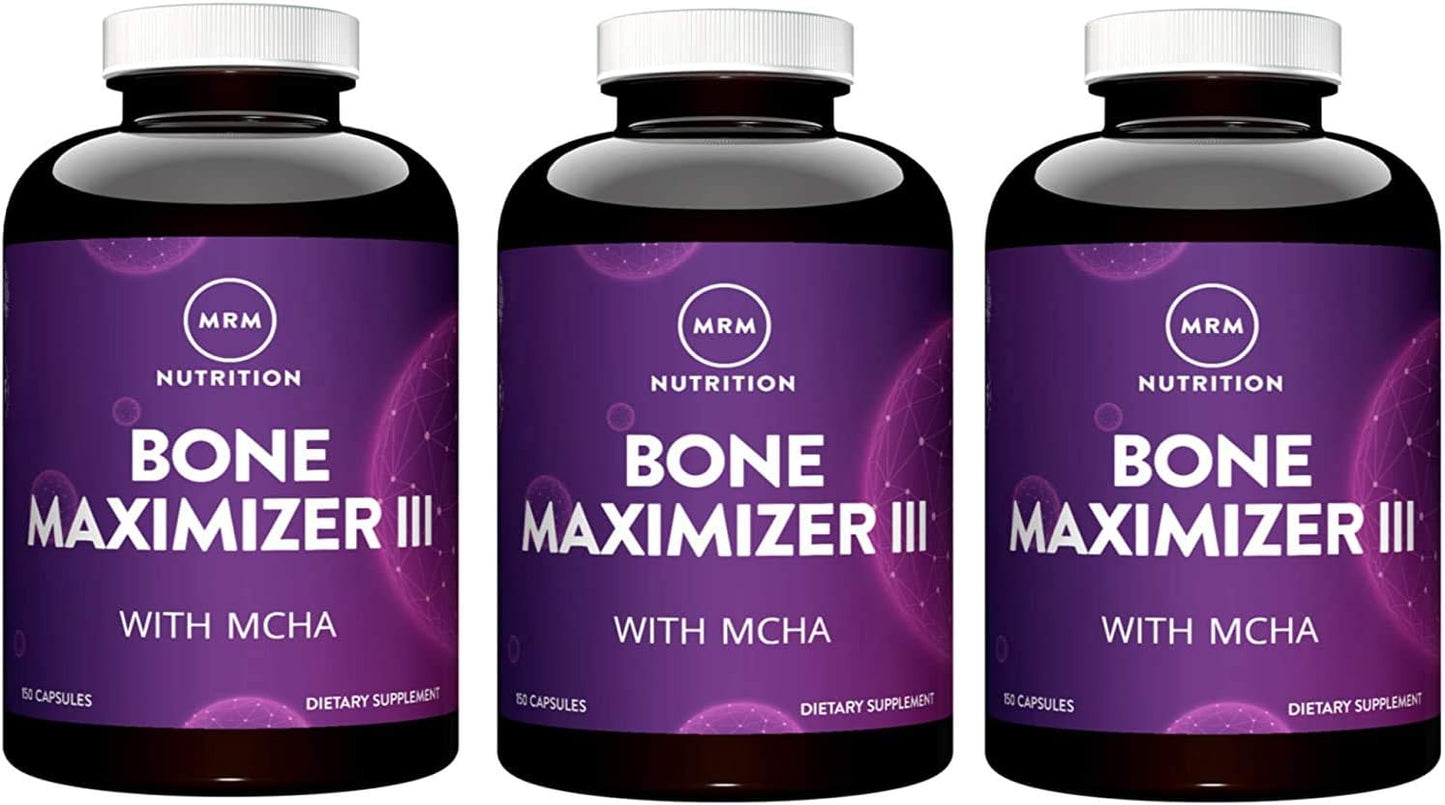 MRM Bone Maximizer III - MCHC Bone Support Supplement - 150 Capsules (Pack of 3) - görsel 1