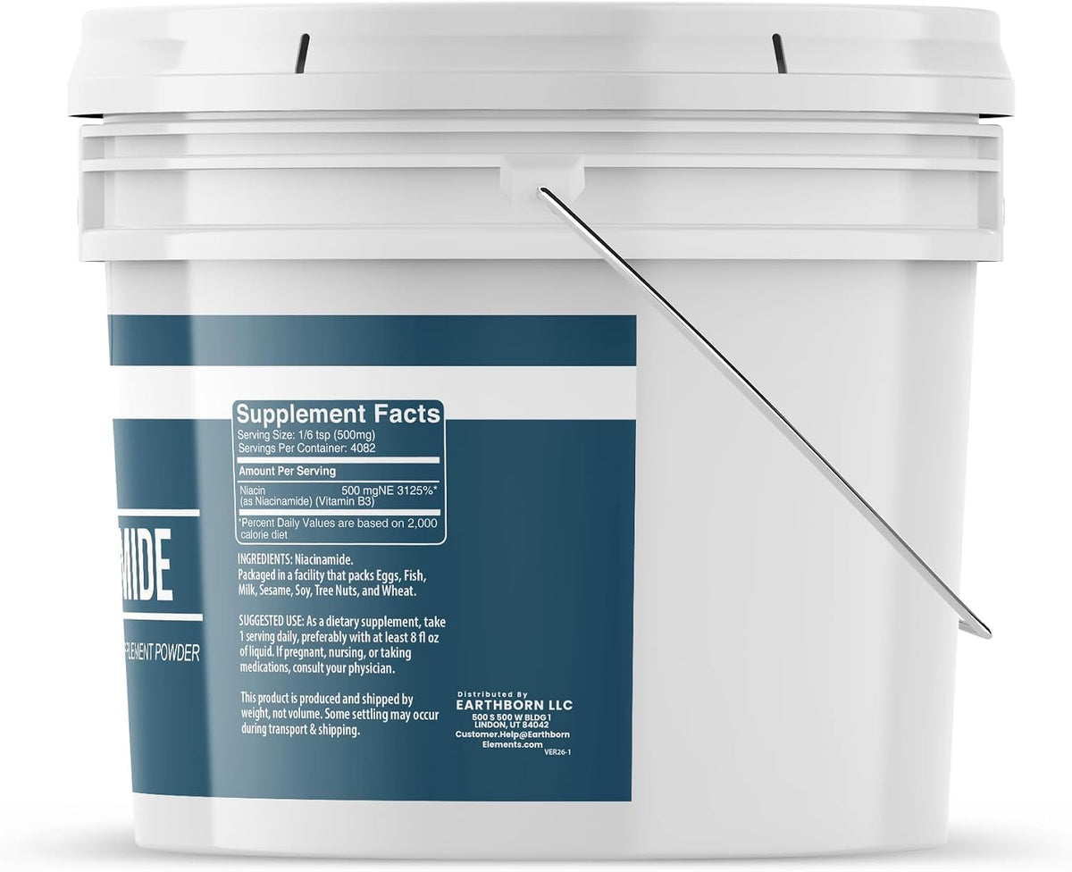 Earthborn Elements Niacinamide 1 Gallon, Flush Free Vitamin B3, Supplement Powder - görsel 2