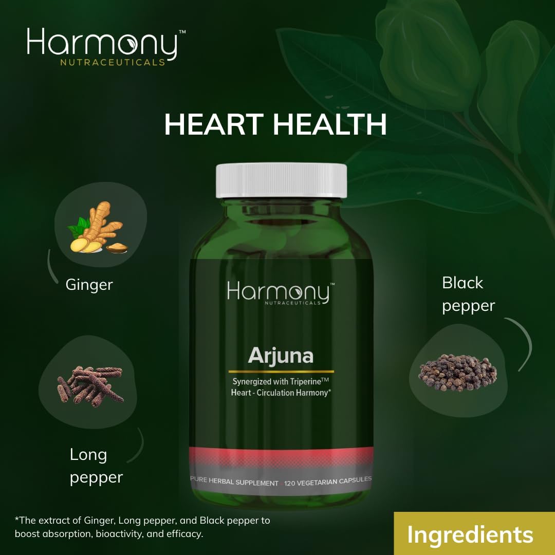 Arjuna Supreme – Synergised with Triperine – Cardiovascular Support – 120 Vegan Capsules - görsel 3
