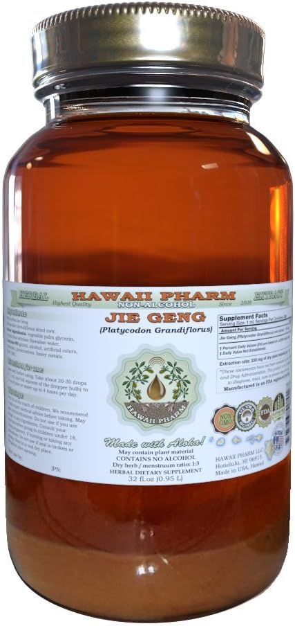 Jie Geng Alcohol-Free Liquid Extract - Platycodon Root Glycerite by Hawaii Pharm (4 x 118 ml) - görsel 7