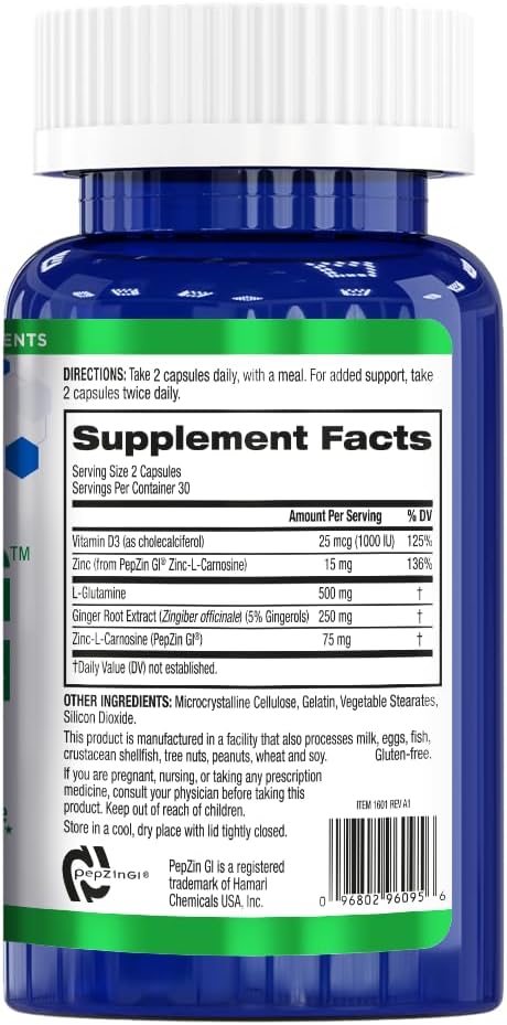 BioTrust Gut Reg – Gut Health Food Supplement with PepZin GI, L-Glutamine & Ginger Extract (60 Capsules) - görsel 7