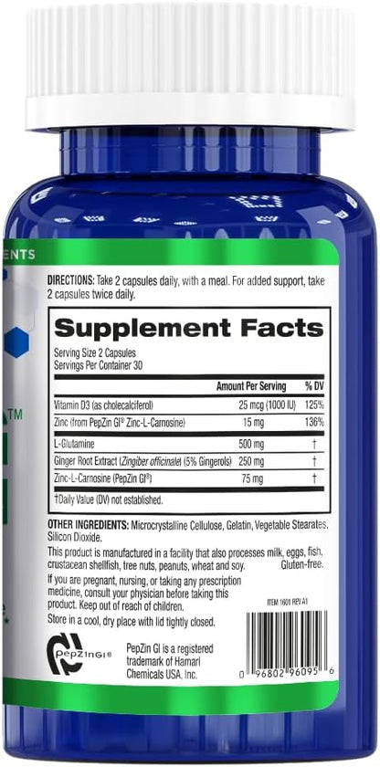 BioTrust Gut Reg – Gut Health Food Supplement with PepZin GI, L-Glutamine & Ginger Extract (60 Capsules)