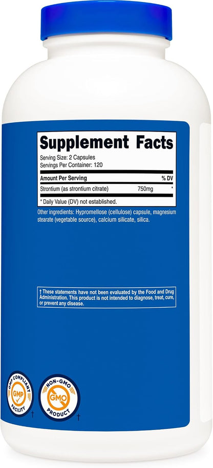 Nutricost Strontium Capsules 750mg, 240 Capsules