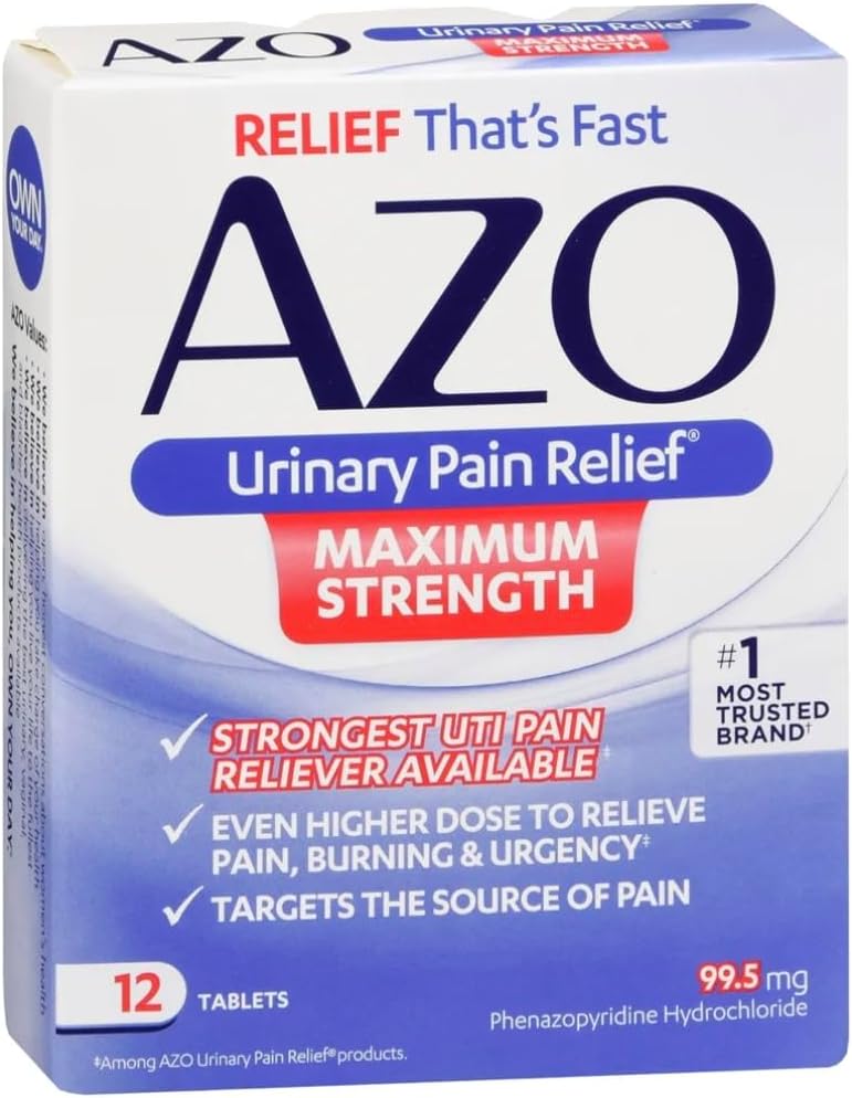 AZO Urinary Pain Relief Max Strength 12 Tablets - görsel 4