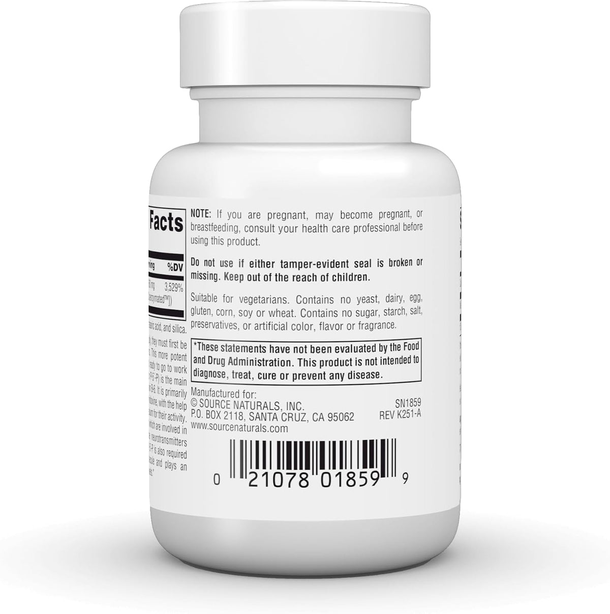 Source Naturals Coenzymated B-6 P-5'-P (Pyridoxal-5'-Phosphate) 100 mg - 30 Tablets - görsel 4