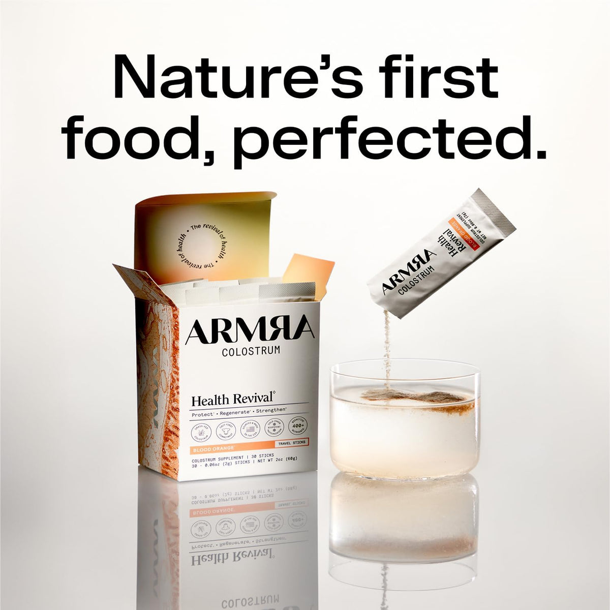 ARMRA Colostrum™ Powder | Blood Orange | Gut Health and Bloating | Skin and Hair | Immunity | Keto, Gluten and Fat-Free | 30 Servings - görsel 5