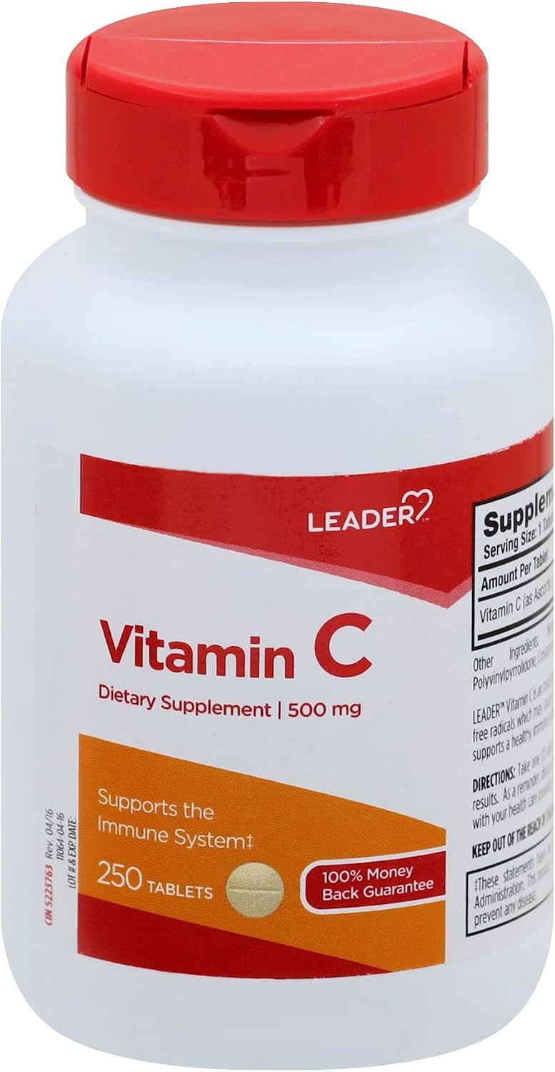 Leader Vitamin C Tablets, 500 mg, 250 Count (2-Pack) - görsel 1
