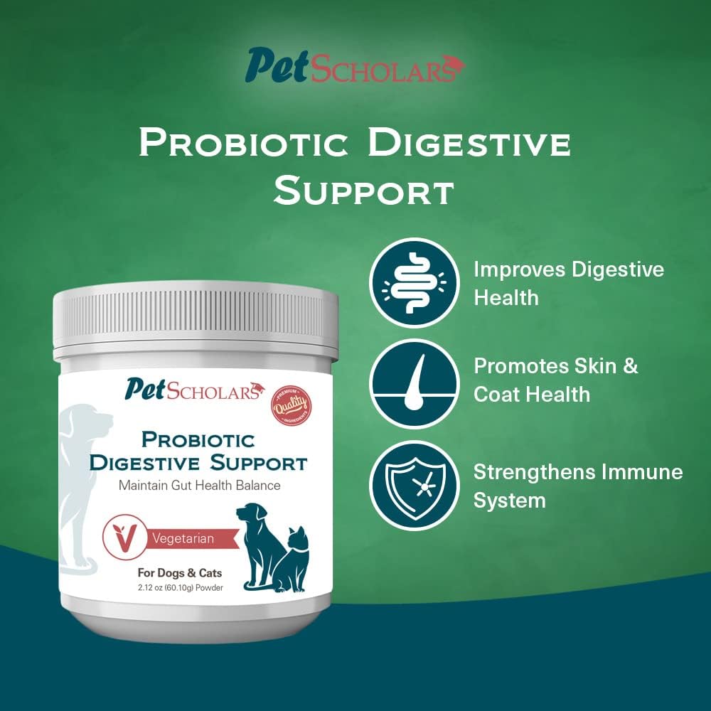 Pet Scholars Probiotic Digestive Support for Dogs & Cats (2.12 oz) - görsel 7
