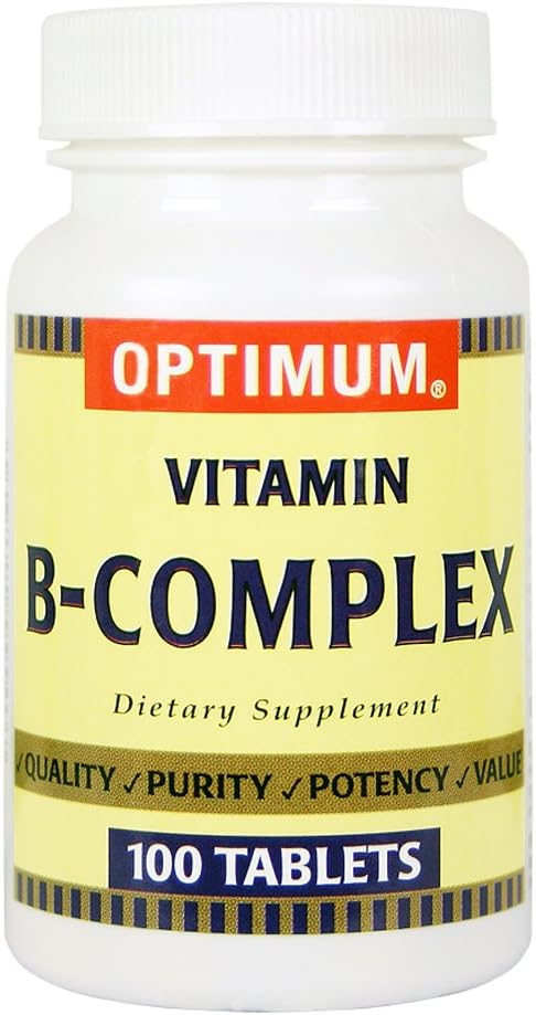 Optimum Vitamin B-Complex Tablets, 100 Count (Pack of 2) - görsel 1