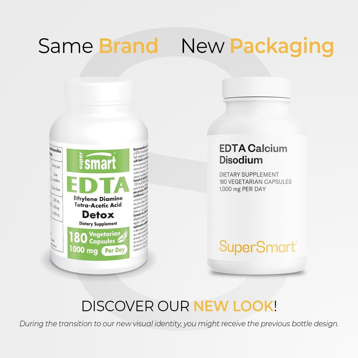 Supersmart - EDTA 1000mg per Day - Calcium Disodium EDTA Supplement - 180 Vegetarian Capsules - görsel 2