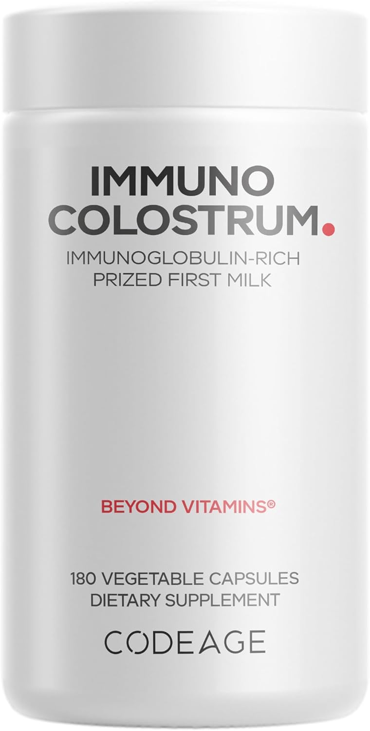 Codeage Colostrum Food Supplement, Grass-Fed Colostrum - Prized First Milk - Grass-Finished, Freeze-Dried - 180 Capsules - görsel 1