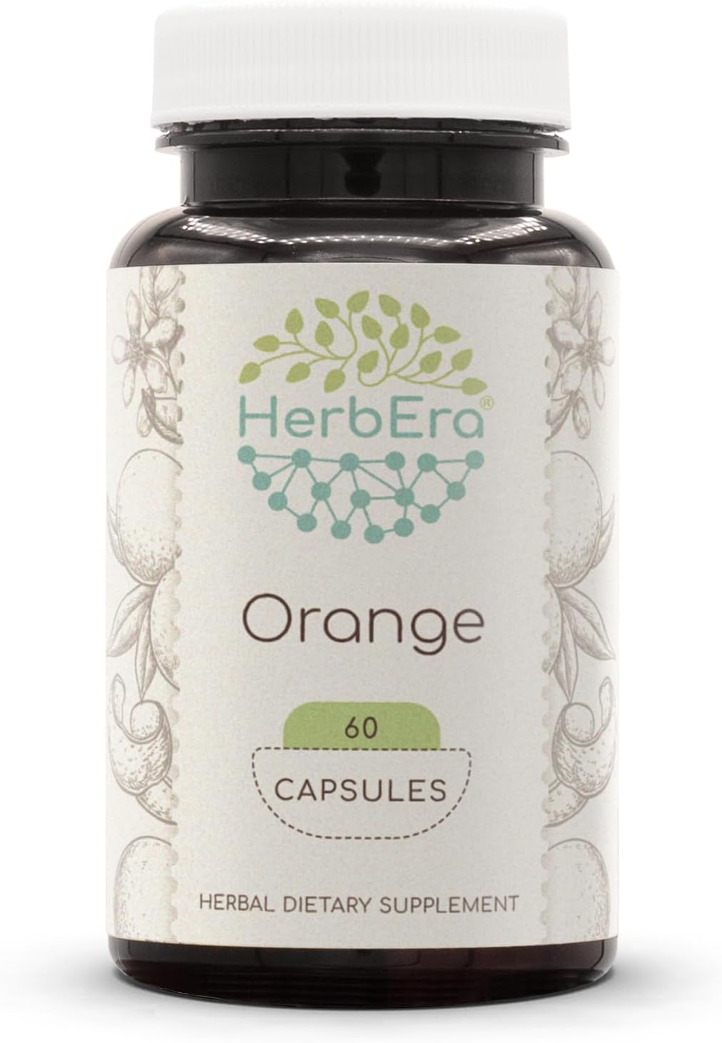 HerbEra Orange 60 Capsules, 500 mg, Orange (Citrus Sinensis) Dried Peel - görsel 1