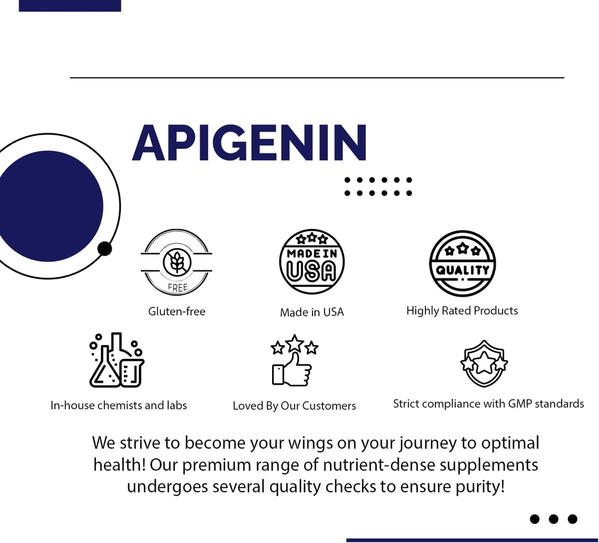 Apigenin 65 mg, 118 ml Liquid, 240 Servings, Made in USA, Rapid Absorption, High-Quality Ingredients, Non-GM, GMP Certified, Cruelty-Free - görsel 6