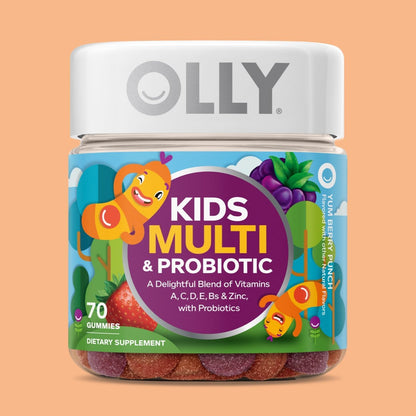 OLLY Kids Multivitamin & Probiotic Gummy - Berry - 70 Gummies