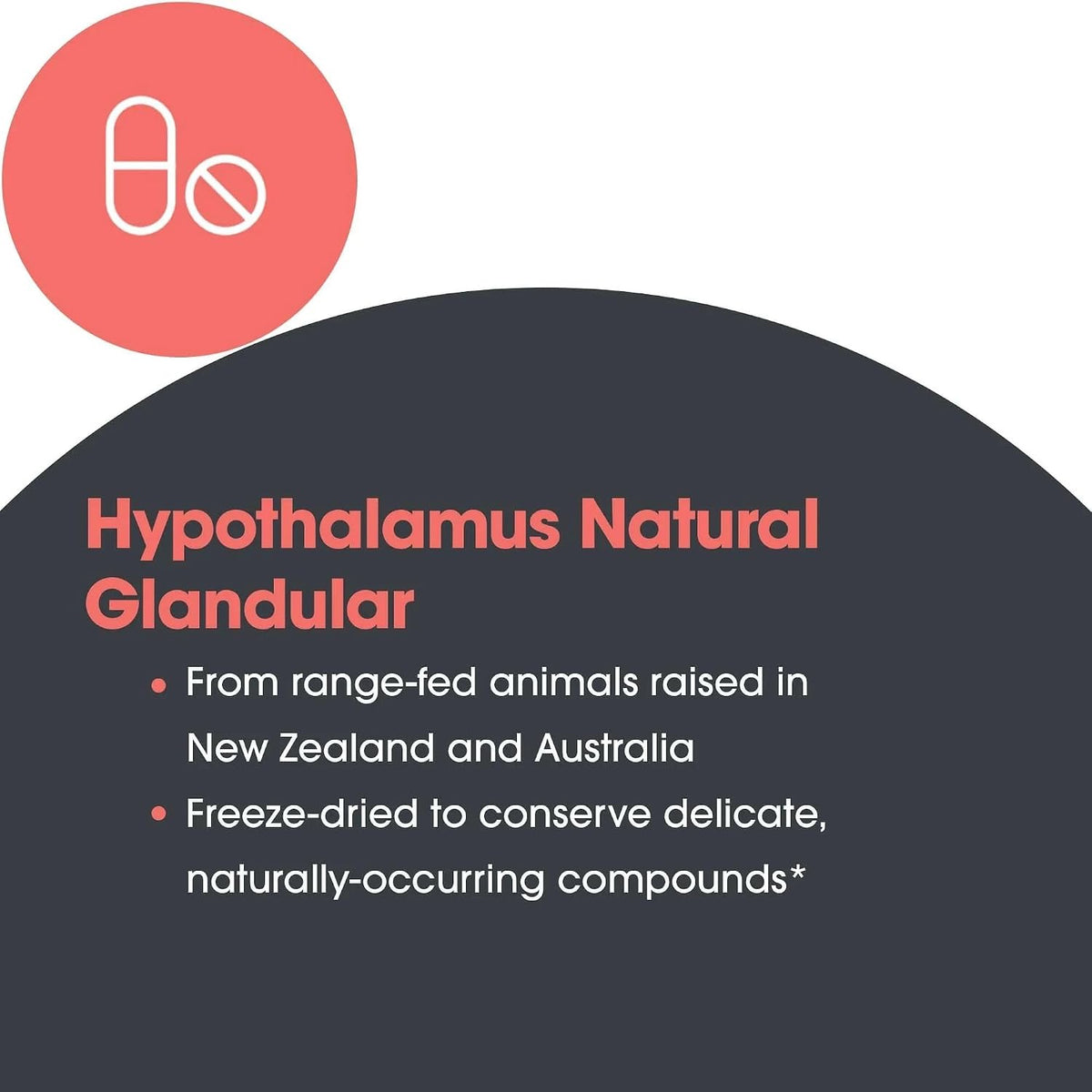 Nutricology Hypothalamus - Bovine Glandular Supplement - 500 mg - 100 Vegetable Capsules - görsel 4