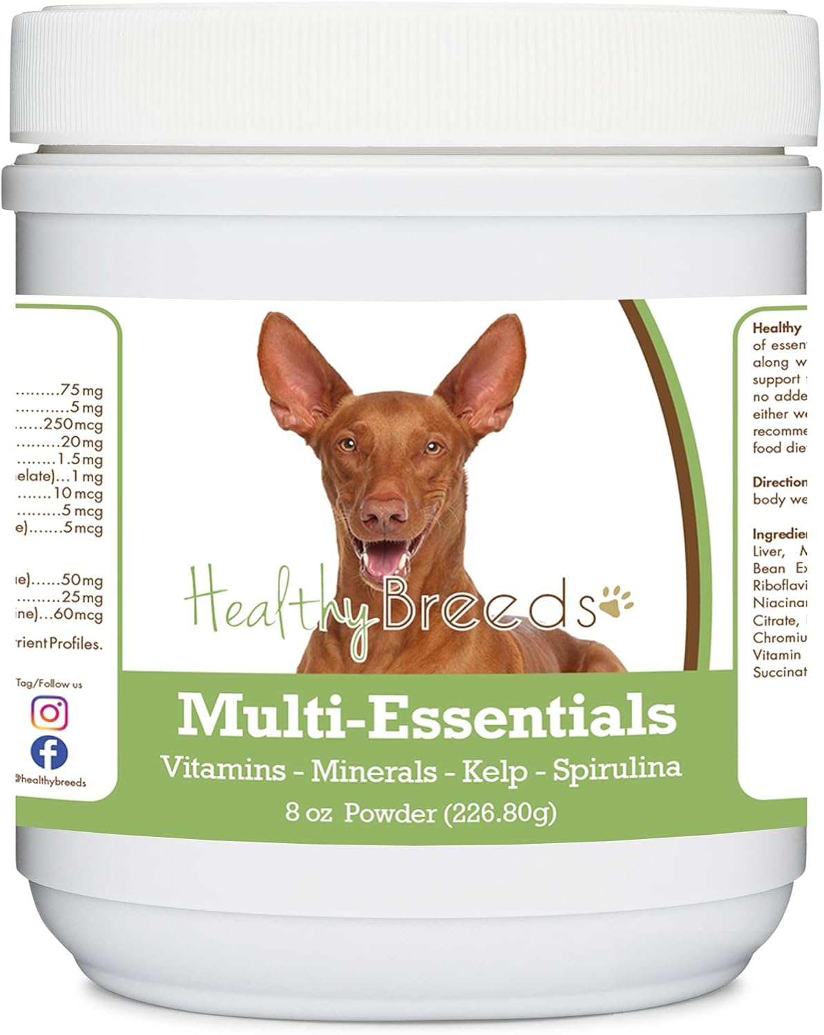 Healthy Breeds Pharaoh Hound Multi-Essentials Powder for Dogs - an Ideal Supplement of Vitamins, Minerals & Antioxidants for Your Dog - 227 g - görsel 1