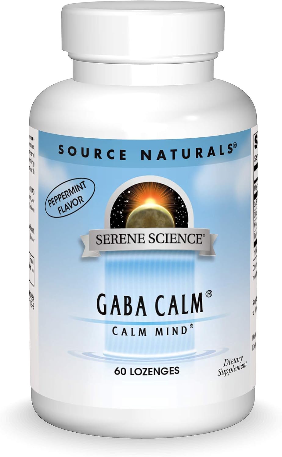 Source Naturals Serene Science GABA Calm Quick Dissolving Lozenges, Peppermint, 60 Lozenges - görsel 1