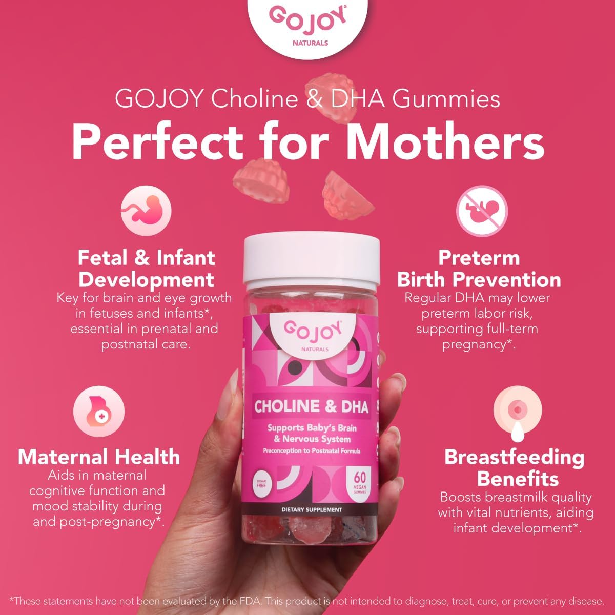 GOJOY NATURALS Prenatal Gummies with Choline & DHA - görsel 3