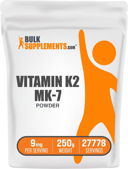 BulkSupplements Vitamin K2 Powder MK-7 - 9 mg per Serving, 25 g