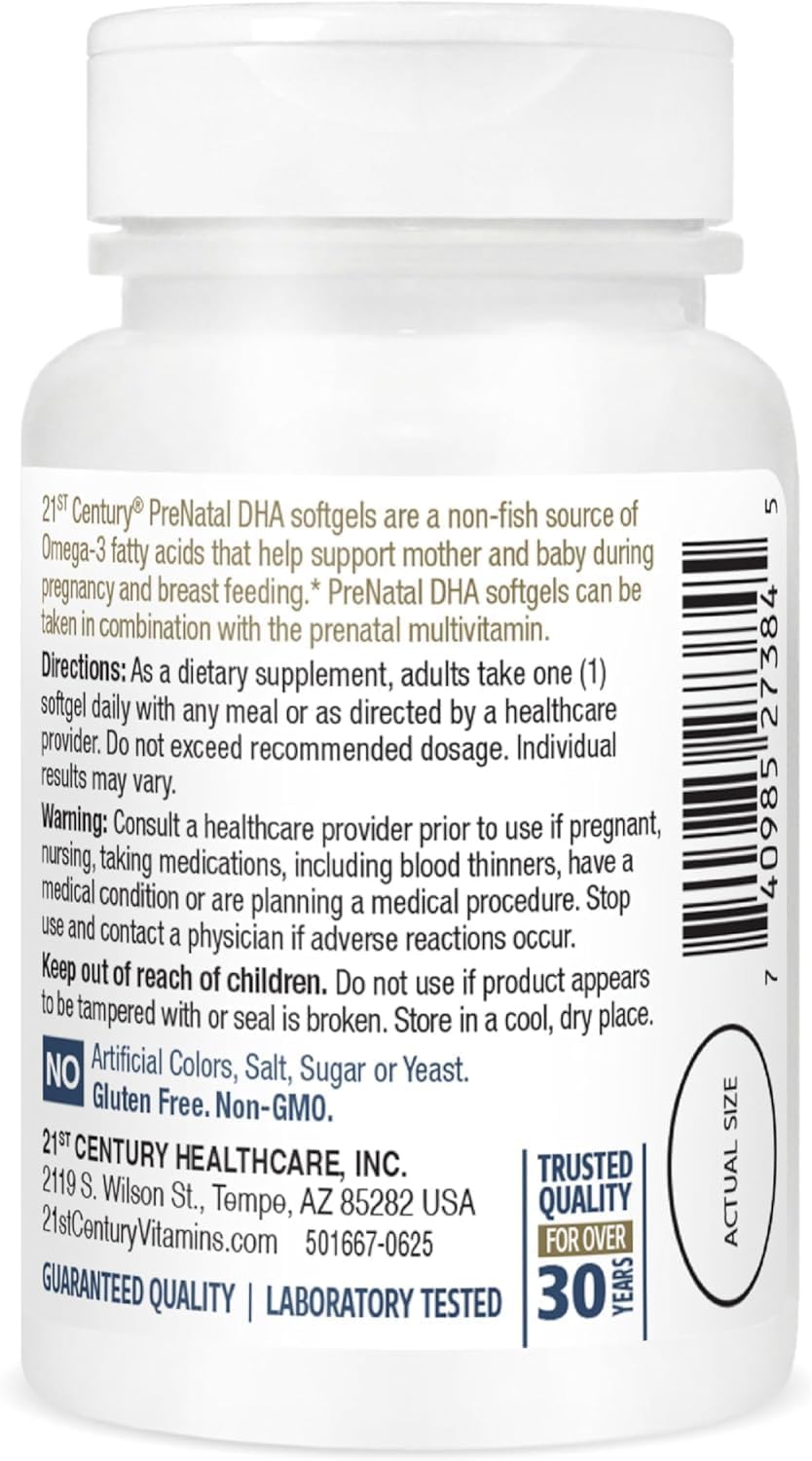 21st Century PreNatal DHA Softgels - 30 softgels, Pack of 3 - görsel 2