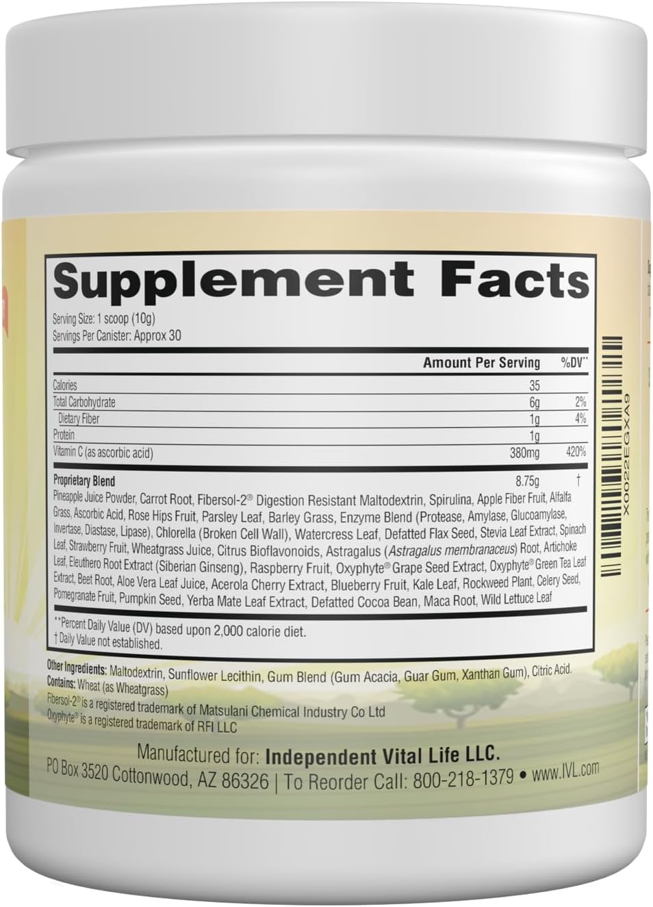 IVL All Day Energy Greens - Super Greens Powder, Fruity Flavour - görsel 3
