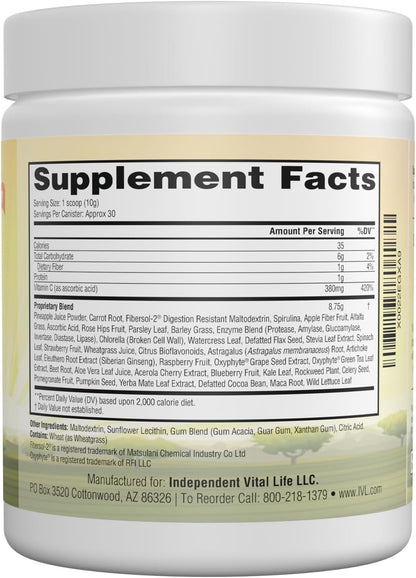 IVL All Day Energy Greens - Super Greens Powder, Fruity Flavour