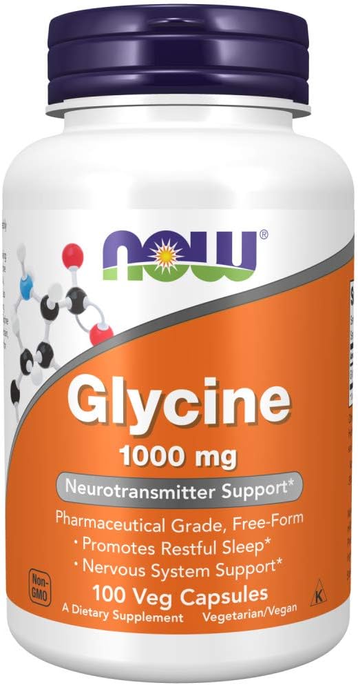 NOW Foods Glycine Pharmaceutical Grade 1000 mg, 100 Capsules - görsel 1