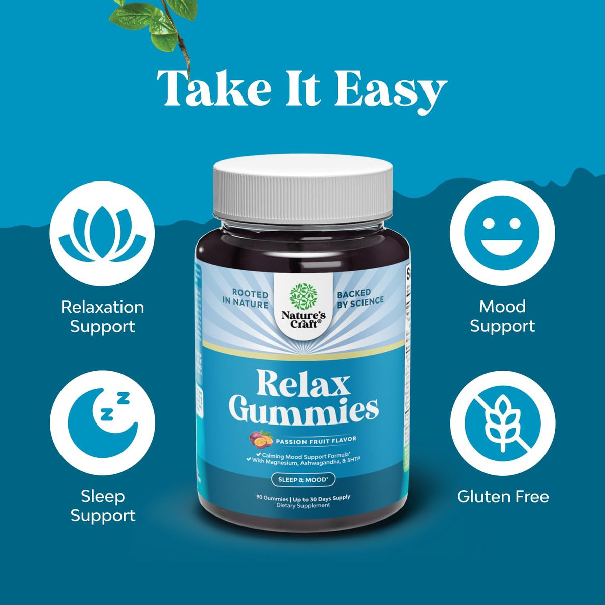 Natures Craft Calming Gummies for Adults with Ashwagandha and Magnesium - 270 Gummies - görsel 4