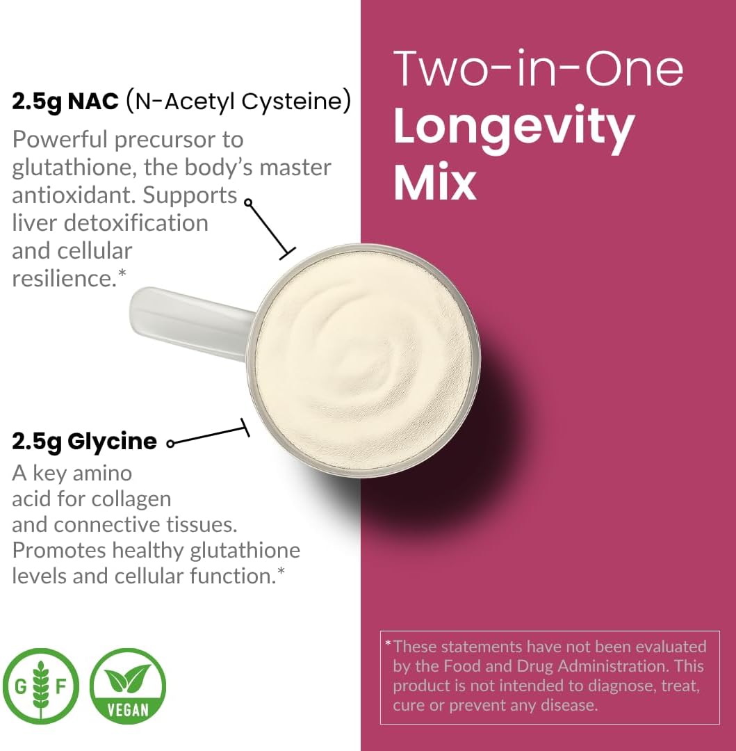 Apeiron Elementals NAC + Glycine Powder – 2500mg – Glutathione Production, Immune Health, and Cellular Energy - görsel 2