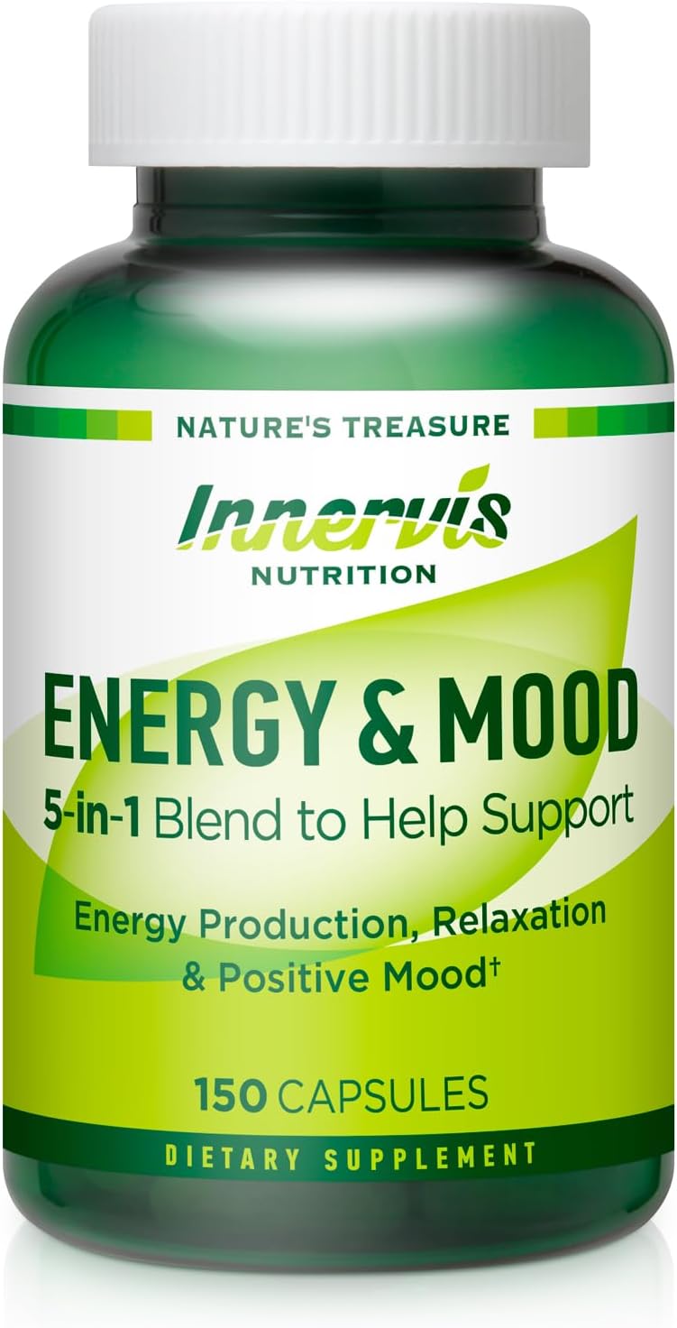 Caffeine-Free Natural Energy Boost with Ashwagandha, Maca & Magnesium – Support Stress Relief, Focus & Mood – 60 Capsules by Innervis Nutrition - görsel 9