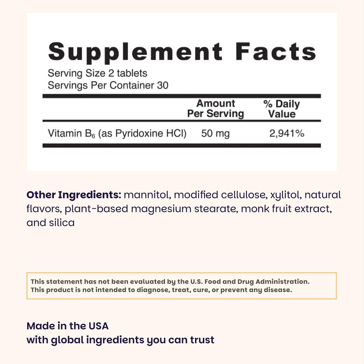 EZ Melts Vitamin B6 – Nervous System & Heart Health – Orange Blast – 60 Dissolvable Tablets - görsel 3