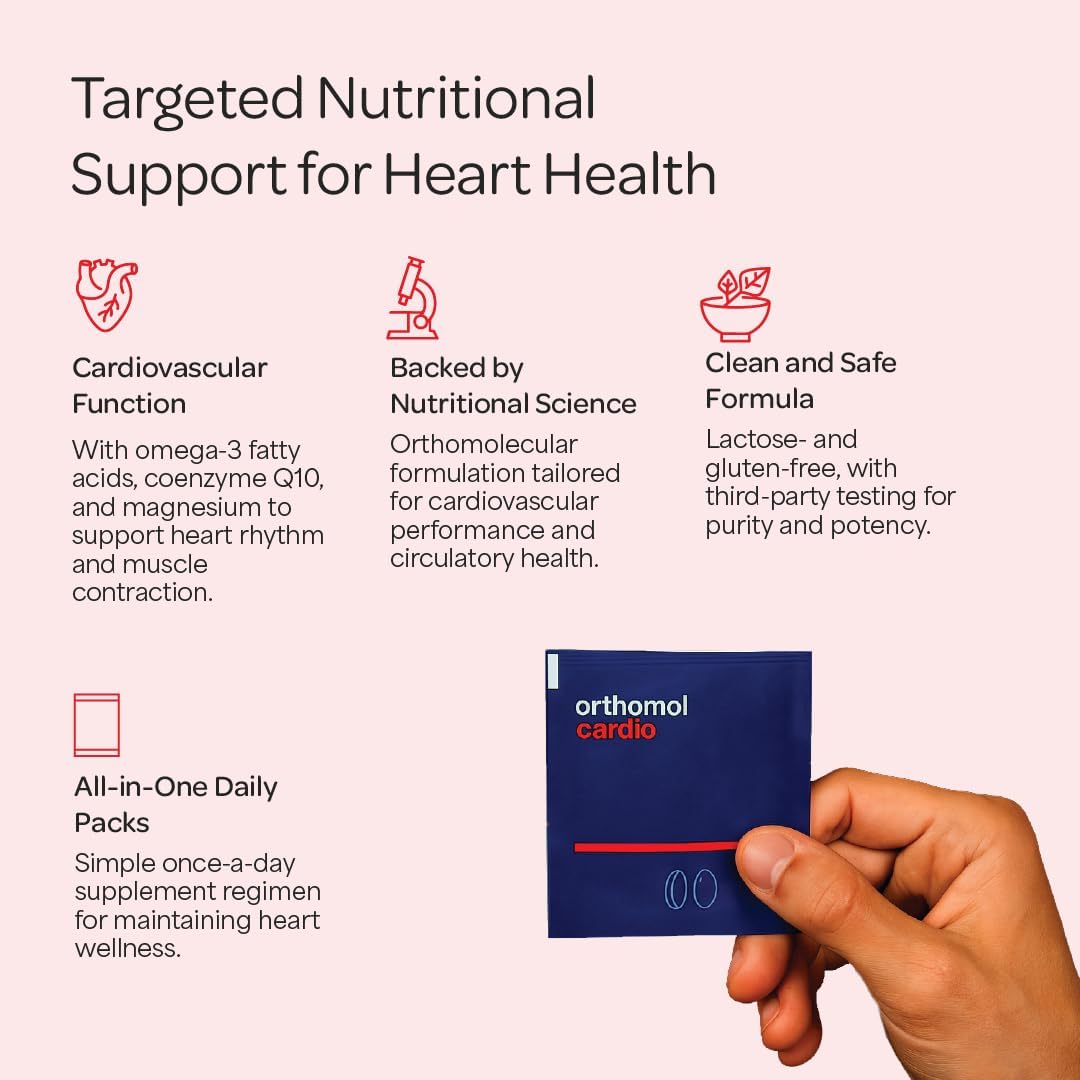 Orthomol Cardio – 30-Day Supply for Cardiovascular Health with Essential Nutrients - görsel 3
