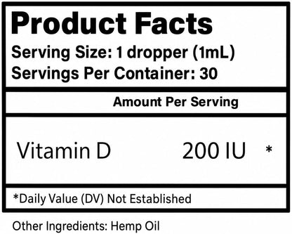 Vitamin D for Dogs – Liquid Supplement for Strong Bones & Joints (Bacon Flavour, 30 ml)