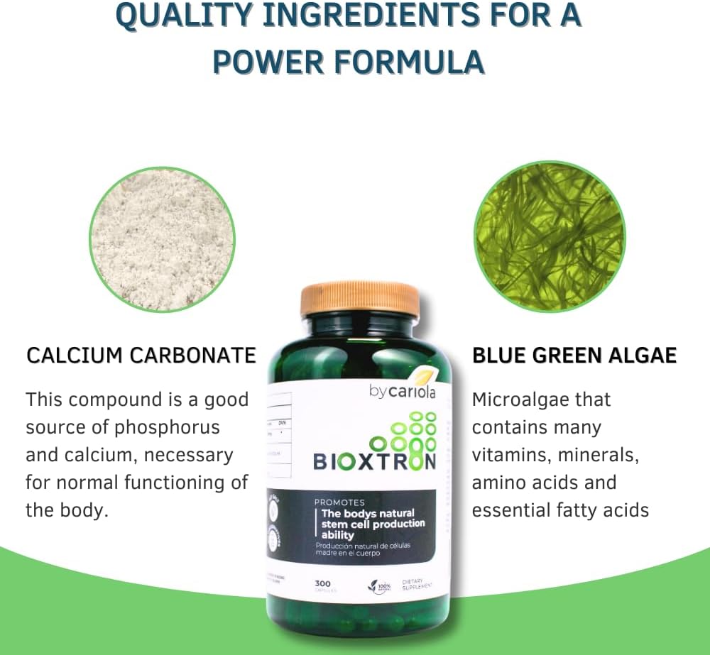 Bioxtron AFA Stem Cell Food Supplement - Stem Cell Renewal, Joint & Immune Support - 300 Capsules - görsel 3