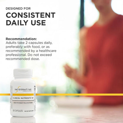 Integrative Therapeutics Clinical Nutrients HP - Daily Multivitamin with Antioxidant Support, No Added Iron - 60 Tablets – Image 7