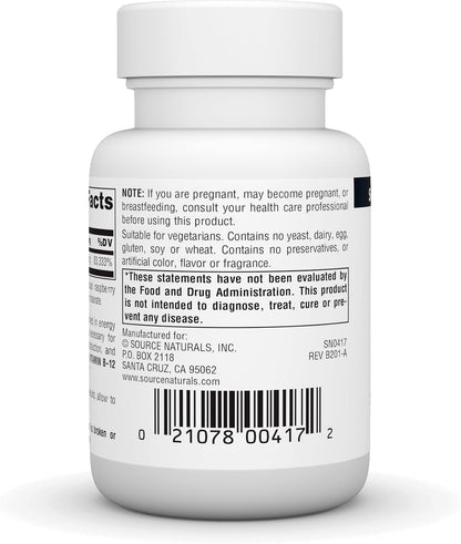 Source Naturals Vitamin B-12 2000 mcg Lozenges - Supports Energy Production - 50 Count