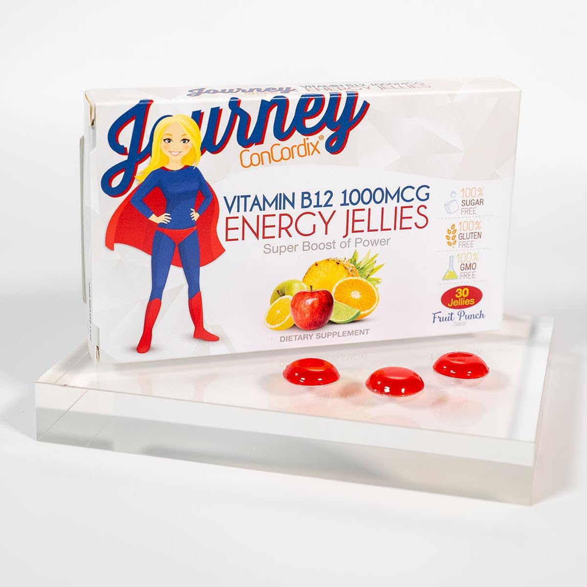 Bariatric Eating Journey 1,000 mcg Vitamin B12 Sugar-Free Energy Jellies Fruit Punch (30 Pack) - görsel 4