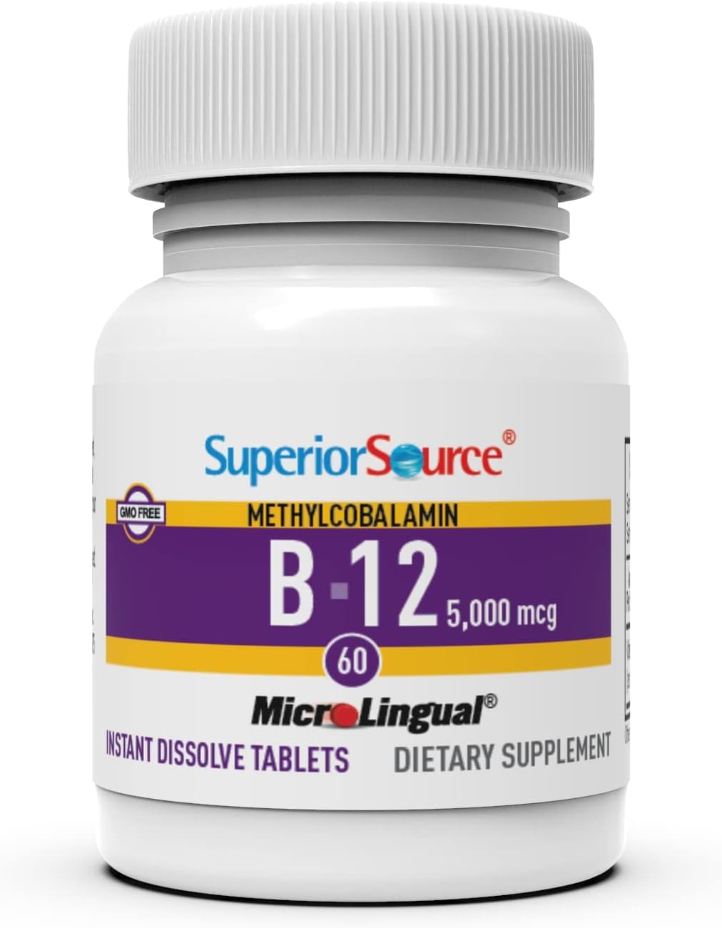 Superior Source No Shot Methylcobalamin B12 5000 mcg Sublingual Tablets, 60 Count - görsel 4