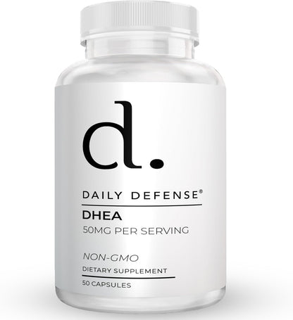 Daily Defence DHEA 50mg for Men & Women – Vitality, Energy & Mood Support (50 Capsules)