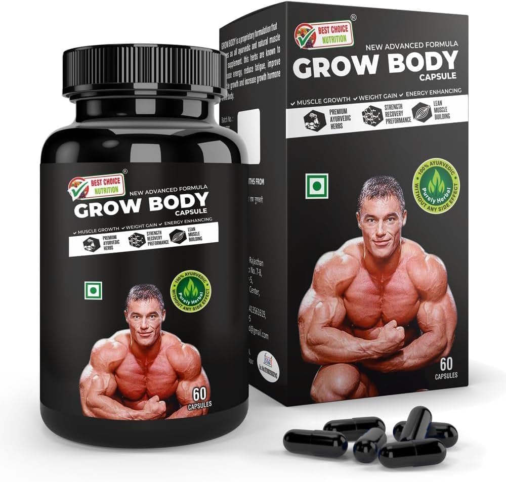 Grow Body (60 Capsules) - New Advanced Formula & 100% Herbal - by pharmacylife - görsel 1
