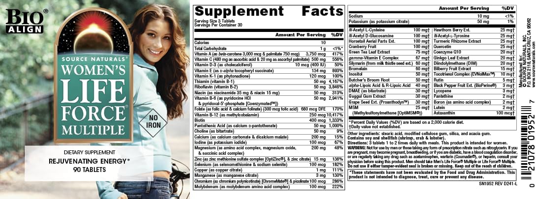 Women's Life Force Multiple Iron Free – Daily Multivitamin with Antioxidants & Herbs - görsel 4